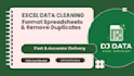 clean excel data, format messy spreadsheets and remove duplicates