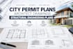 do city permit plan, architect drawing and structural engineering plan