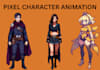 create pixel art animation pixel art sprite sheet 2d pixel art pixel character