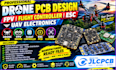 design drone pcb, fpv flight controller esc, manufacturing ready uav electronics