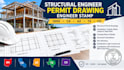 structural engineer permit drawing engineer stamp ohio ca, az, tx, co
