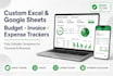 create editable excel google sheets budget invoice expense tracker templates