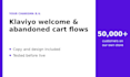build your klaviyo welcome and abandoned cart flows