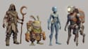 low poly 3d character model cartoon creature humanoid npc avatar rigged model
