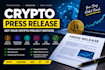 write crypto press release blockchain web3 nft press release currency promotion