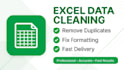 clean excel data, remove duplicates, fix formatting and data cleaning in 1 day
