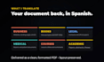 do translation, spanish, document translation, pdf translation, humanized