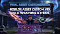 design custom roblox weapon vfx, elemental aura, and ui effects