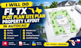 do fl tx plot plan site plan property layout in autocad