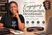 write engaging christian daily devotionals, prayer content