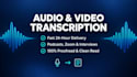 accurately transcribe audio and video to text with clean proofreading