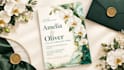 design an elegant custom wedding invitation card