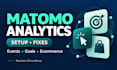 set up matomo analytics and fix event and ecommerce tracking