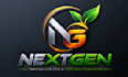 design modern eco tech, leaf, innovation, nextgen, and 3d business logo