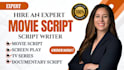 ghostwrite movie script screenplay tv series screen writing film script