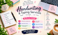 do neat and beautiful handwritten assignments, typing work