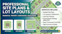 create residential property site plans, lot layouts and subdivision plans