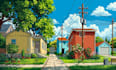 draw parallax pixel art environment scene landscape tilemap 8bit pixel tileset