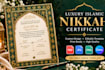 design a luxury editable islamic nikkah wedding certificate