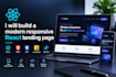 build a modern responsive react landing page