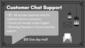 provide professional customer care through chat