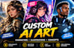 create custom ai art, characters and illustration