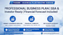 write professional business plan for investors and bank loan