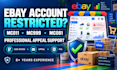 help with ebay mc011 mc999 mc081 account reinstatement