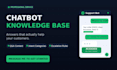 create ai chatbot knowledge bases and faq content