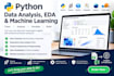 do python data analysis, data cleaning, eda and machine learning