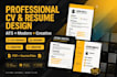 create professional CV for you regarding your requirement