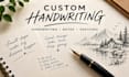 create custom handwritten notes, handwriting hand sketches