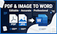 convert pdf to microsoft word, image to pdf
