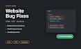 fix HTML, CSS and javascript bugs on your website