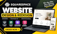 setup squarespace website design, redesign squarespace, website development