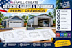 create detached garage and rv garage permit drawings