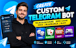 create custom telegram bot, telegram game, mini game, dice, blackjack, slot