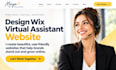 design wix virtual assistant website administrative support service website