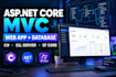 build asp dotnet core, mvc web application with sql database