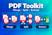 merge, split pdfs and extract tables to excel