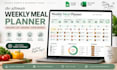 create a weekly meal planner spreadsheet in excel google sheet with grocery list