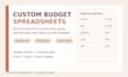 create a personalized budget spreadsheet