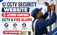 design cctv security website access control cctv  fire alarm website