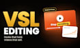 do vsl editing with captions, motion graphics and hooks