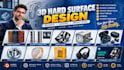3d hard surface design mechanical model industrial product model for 3d printing