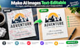 make ai image text editable and fix logo and spelling errors