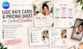 design a canva ugc rate card and pricing sheet for content creators