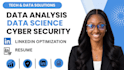 create ats data and cybersecurity resumes