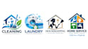 do cleaning, laundry, housekeeping and home service logo