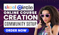 setup skool community skool online course content writing circle so community
